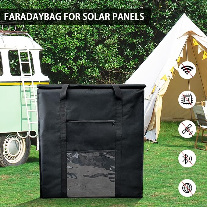 JXE JXO Faraday Bag for Solar Panels and Large Electronic Devices, Military-Grade EMP Protection, Blocks Wireless Signals, Shielding for Solar Flares, Personal Security, Anti-Hacking, Anti-Spying