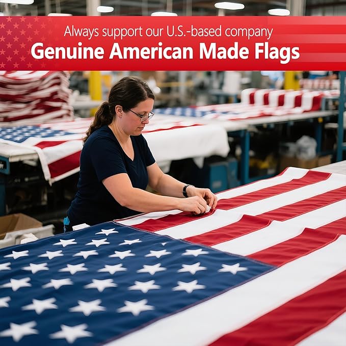 Tear Proof Series 100% Nylon Fabric Made in the USA American Flag 3x5,American Flags for Outside 3x5 Ft,3x 5 Reinforced Nylon American Flag,All Weather AmericaFlag 3x5 Outdoor,Made locally in the United States with Certified American flags, Providing W...
