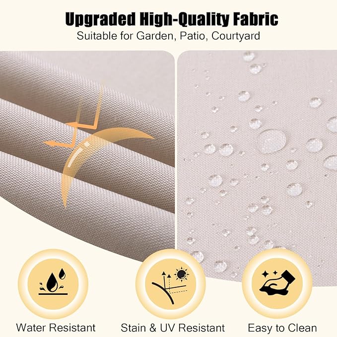 idee-home Outdoor Chair Cushions for Patio Furniture, Outdoor Seat Cushion | Waterproof Couch Hampton Bay Deep Seat Replacement Chair Cushions for Garden Backyard Deck 26.5 x 26.5