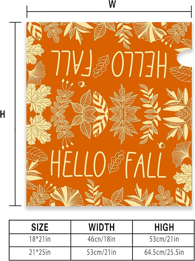 Hello Fall Mailbox Covers Magnetic Fall Thanksgiving Mailbox Cover Autumn Post Letter Box Cover for Garden Yard Decor 21x18 Inch