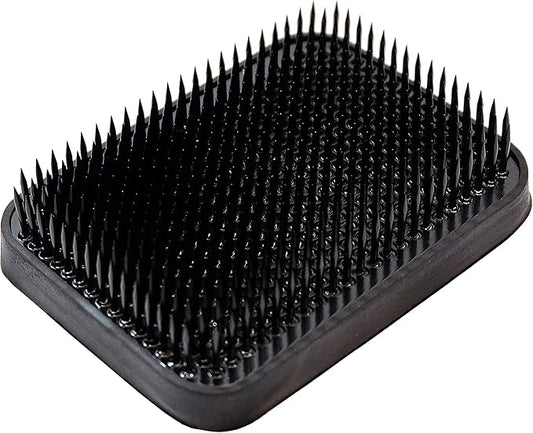 KAKURI Kenzan Flower Frog Black Large Square 3.8", Japanese Ikebana Flower Arrangement Supplies, Professional Flower Holder Pin Frog, Japanese Stainless Steel, Made in Japan