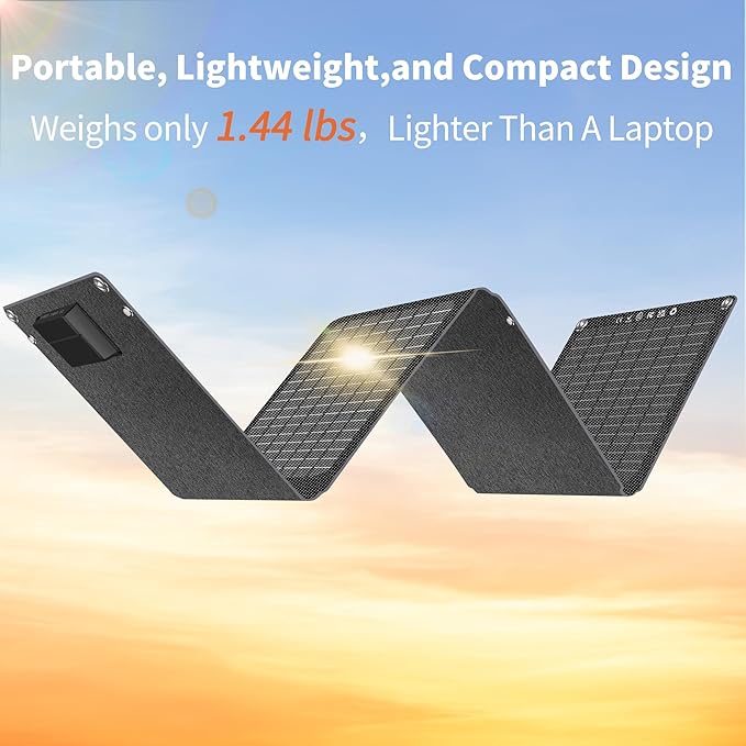 SOKIOVOLA Portable Solar Panels 30W Foldable Solar Panels Charger ETFE Solar Panel with DC USB-C and USB-A IP68 Waterproof for Small Power Station Mobile Phones RV Travel Outdoor Camping