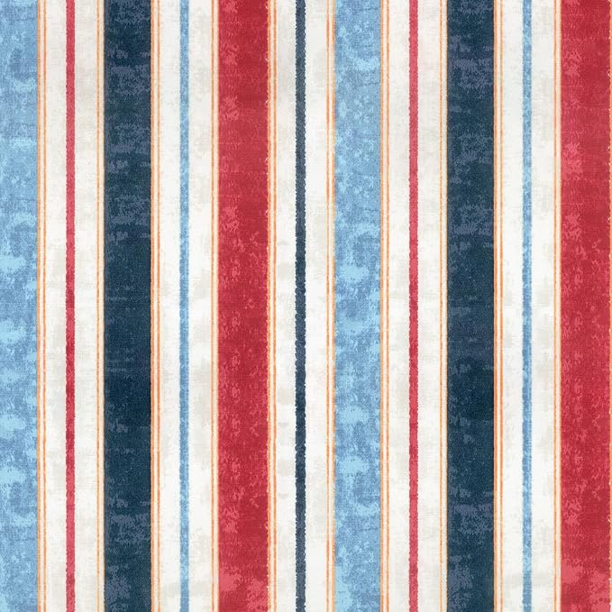 LVTXIII Outdoor/Indoor Tufted Seat Cushion, Decorative Wicker Chair Pads All Weather Seat Cushion Sets for Patio Garden Home Office Furniture, 19"x19"x4", Round Back, Pack of 2, Stripe Red Blue