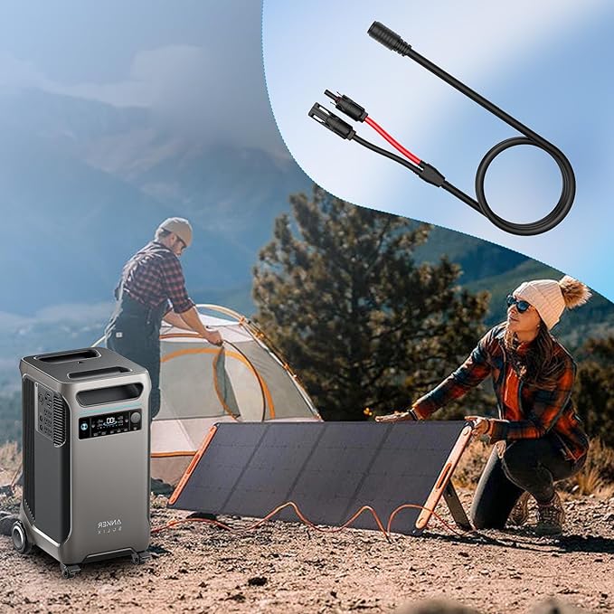 DC8020 Female to Solar Connector,Solar Charge Extension Cable 12AWG DC8020 Adapter Cable for Solar Panel,Compatible with Jackery SolarSaga 200W Portable Solar Panel