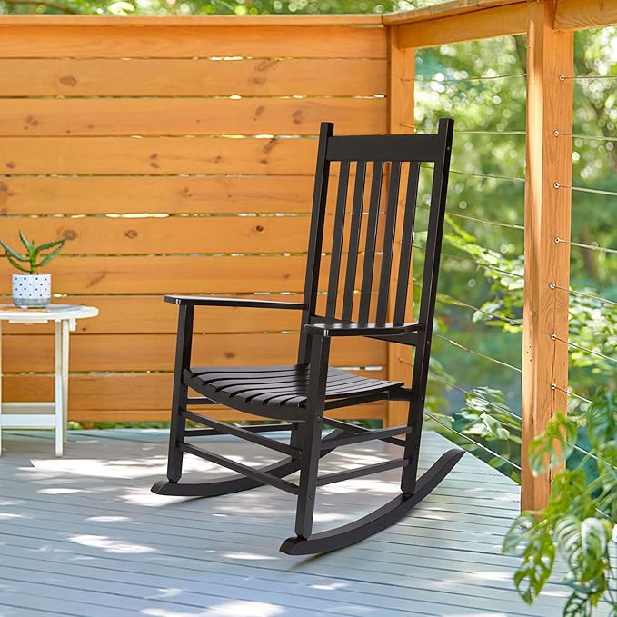 Shine Company Vermont Rocking Chair, Classic Black