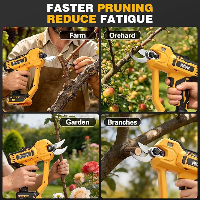 Electric Pruning Shears Cordless Pruner Shears Compatible with DeWalt 20V Battery (No Battery) Perfect for Tree Trimming Gardening, Garden Orchard (Electric Pruning Shears)