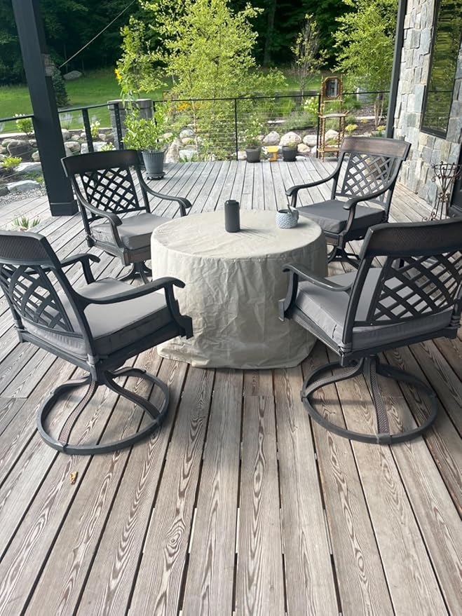 FLYMEI Patio Cushion Covers 18x18x2 Waterproof Outdoor Cushion Cover Replacement 4Packs Outdoor Seat Cushion Slipcover for Rattan Chair Sofa, Dark Grey