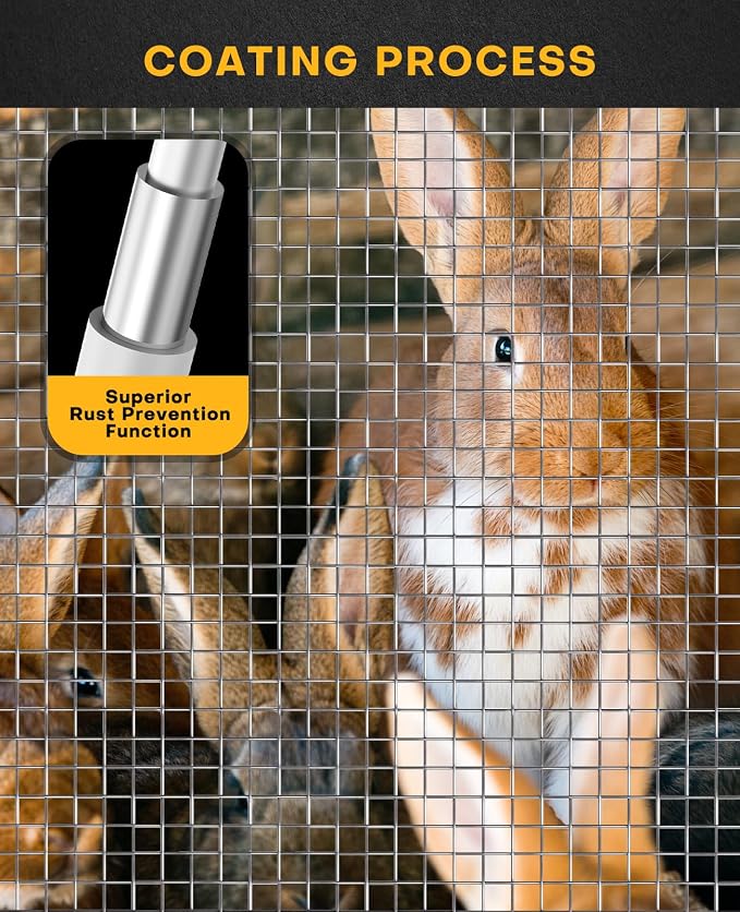 72x50 Hardware Cloth 1/2 Inch 19Ga,Chicken Coop, Hardware Mesh, Welded Fence Rolls, Galvanized Wire Mesh, Chicken Wire, Rabbit Fencing Roll
