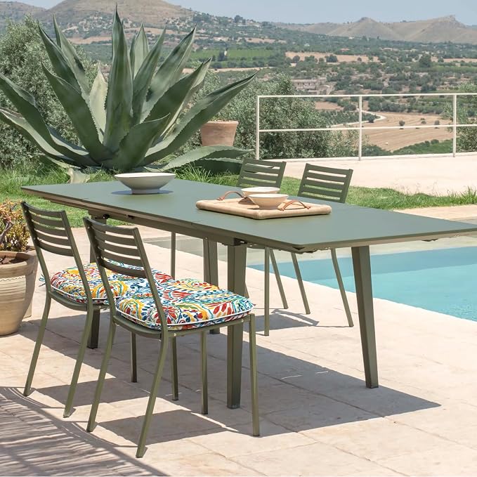 DYTXIII Set of 4 Outdoor Chair Cushions with Ties,Water Repellent Patio Chair Pads 17"x 16" for Outdoor Furniture,Round Corner Seat Cushions for Garden Yard Kitchen Paisley Multi