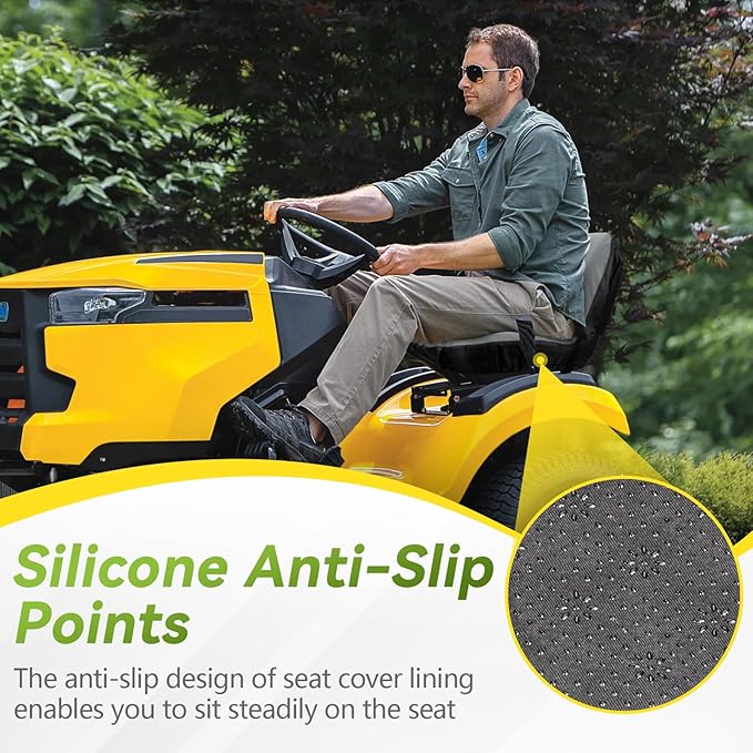 Lawn Mower Seat Cover, Weatherproof Heavy Duty Tractor Seat Cover Compatible with Husqvarna Craftsman Toro John Deere Cub Cadet Riding Lawn Mower Tractor, Medium