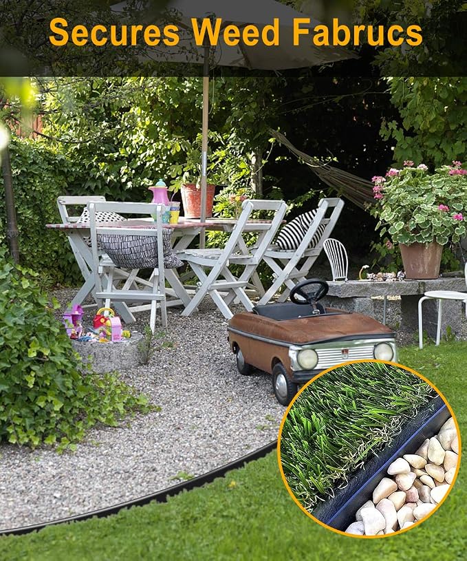 100-Pack-8 Inch Plastic Landscape Stakes, Spiral Nylon Landscape Anchoring Spikes，Edging Spikes for Paver Edging, Weed Barrier, Artificial Turf & More