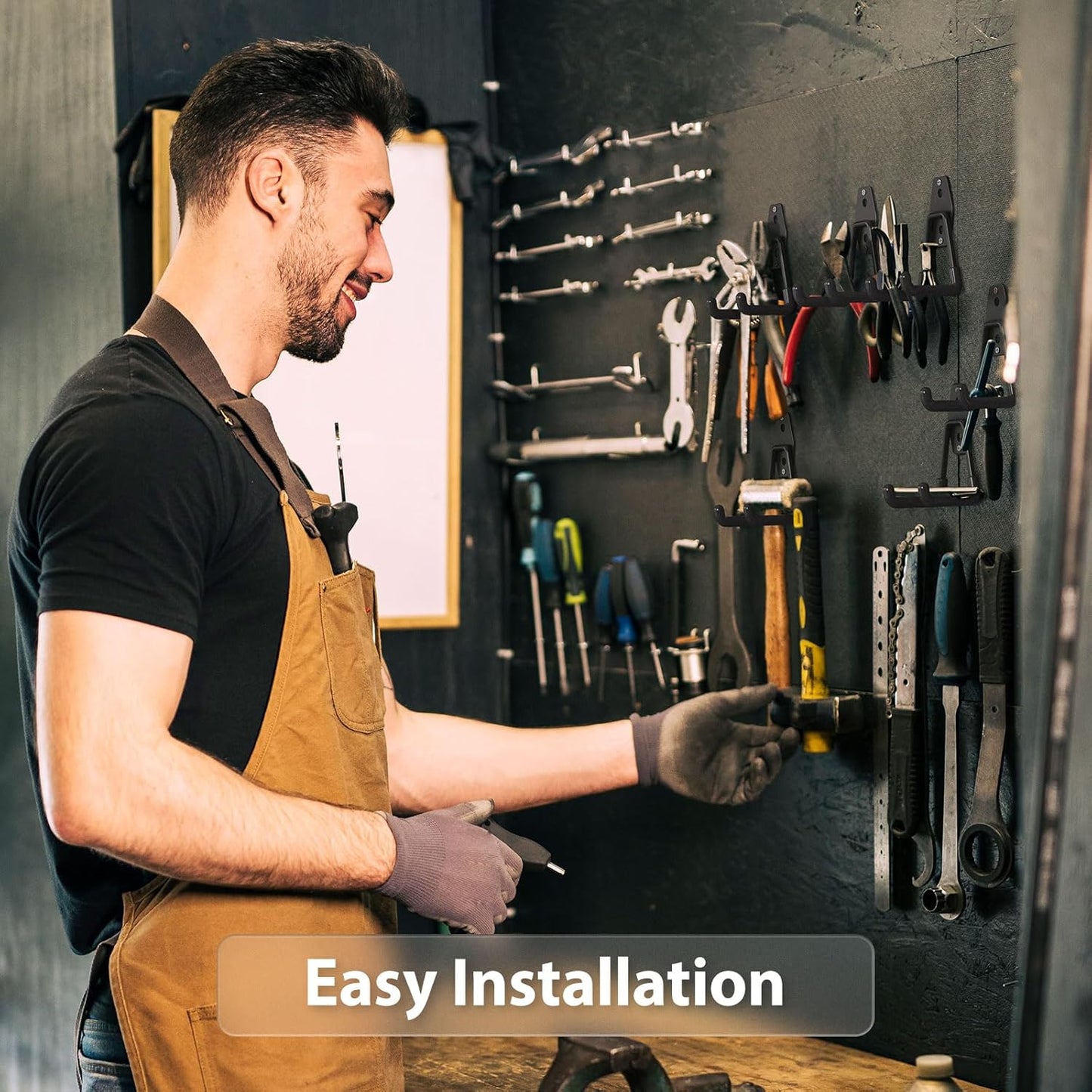 Utility Steel Wall Mount Heavy Duty Garage Hooks with Anti-Slip Coating,Storage More Yard,Garden and Power Tools and for Hanging Hose,Ladder and Bike(4 Pack 4.5x2.75 inch)