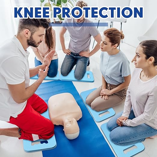 Riakrum 20 Pcs Garden Kneeling Pad Garden Knee Pad Thick Foam Knee Mat Waterproof Cushion for Kneeling Multi Functional and Church Kneeler for Praying, Baby Bath, Yoga, 15.4 x 6.7 Inch (Blue)