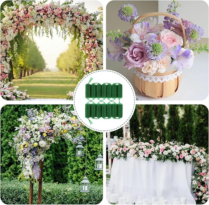 14 Pcs Floral Foam Garland 9.2ft Flower Sponge Blocks Kit, Absorption Flower Holder Arch Door Tabletop Flower Arrangement Material Floral Craft Wet Foam Blocks for Home Wedding Holiday Decoration
