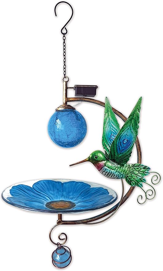 Sunset Vista Designs Solar Globe Bird Feeder, Hummingbird