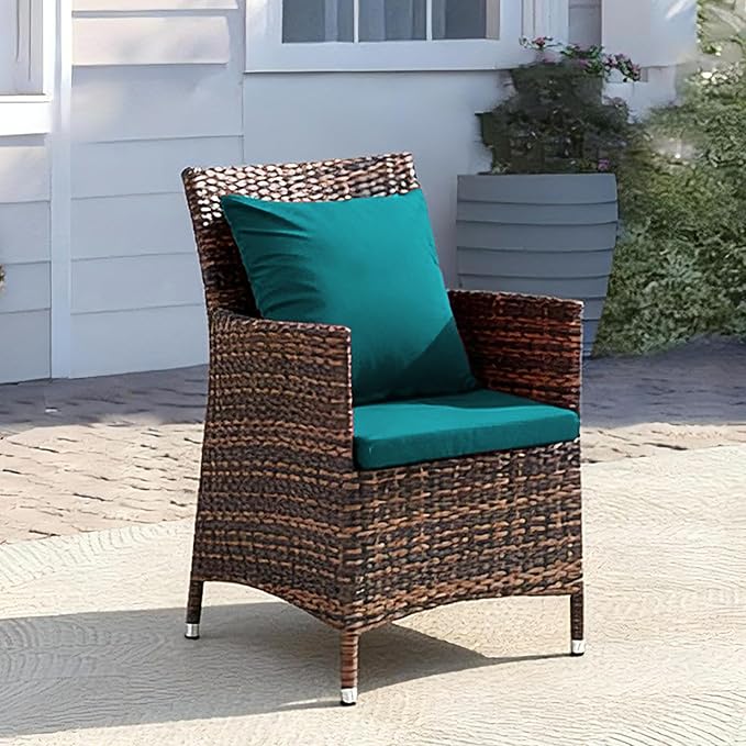 Waterproof 3-Piece Patio Sofa Cushion Cover Set - Replacement Covers for Outdoor Wicker Furniture, Bench & Seat Cushions with 4pcs Throw Pillow Cover