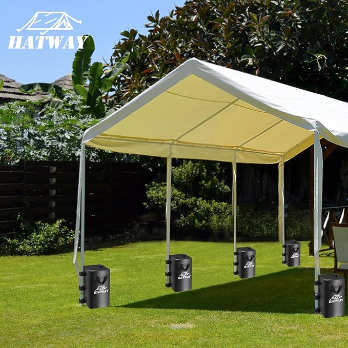 Hatway Canopy Weights,176 LBS Water Bag Set of 4 Leg Weights for Pop Up Canopy,Gazebo,Canopies,Tent-4 * 20L-Black