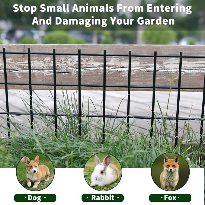 Premium Animal Barrier Fence & Metal Dog Digging Fence Barrier-Secure Containment for Your Canine Companion 30 Feet(L) × 15 Inch(H)