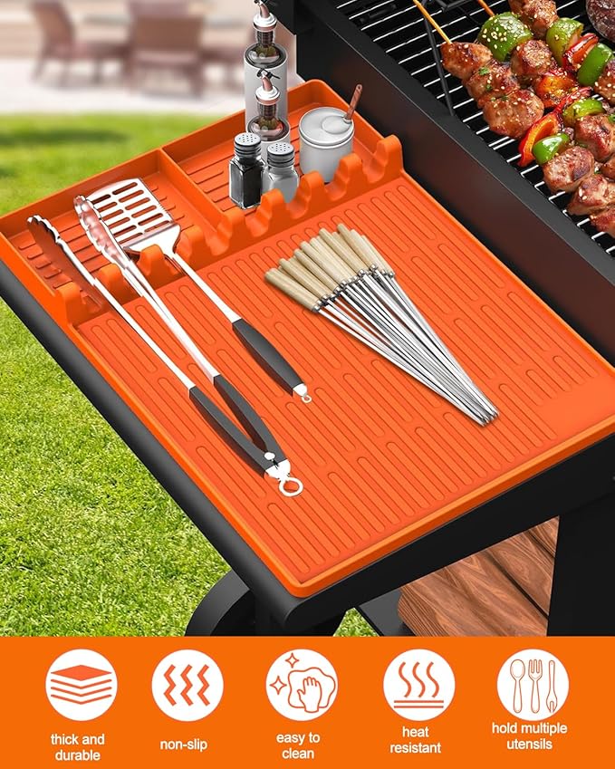 joyhalo Full-Edge 22" Blackstone Silicone Griddle Cover, with 16" Silicone Spatula Mat and Grease Cup Liners, Perfect Combination for Blackstone Griddle for All-Season Outdoor Use