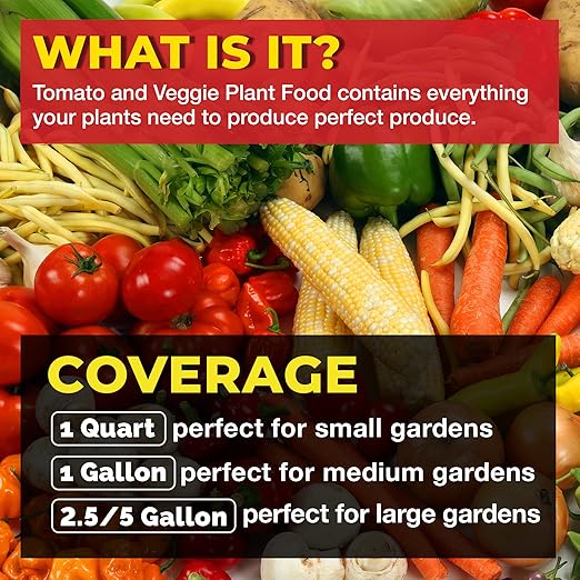 Bloom City Tomato & Veggie Plant Food – Liquid Fertilizer for Bigger Harvests, Stronger Roots & Vigorous Growth, 32 oz