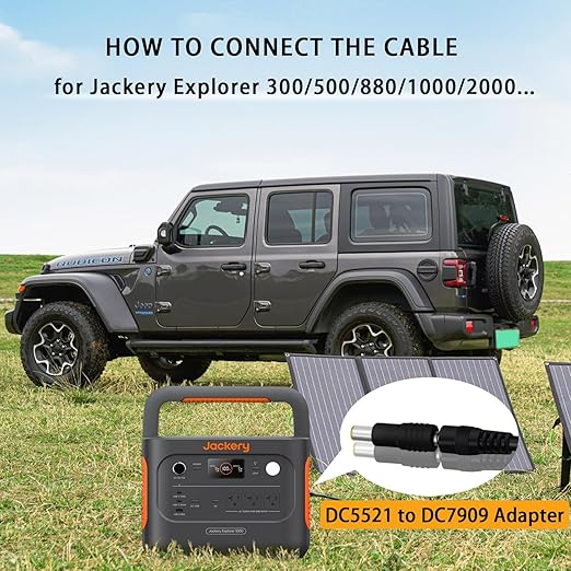 COMeap 6FT 12AWG Solar Panel Adapter for Jackery, Compatible with MC-4 to DC 5521mm Extension Cable with DC 3.5x1.35, 5.5x2.5 and 8mm Connector for GZ Yeti Jackery Bluetti Solar Power Station