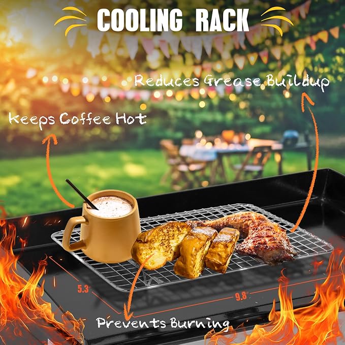 RINPIR 33PCS Griddle Accessories Kit for Blackstone, Flat Top Grill Accessories Tools with Cooling Rack, Melting Dome and Burger Press, Professional Hibachi Spatula Gift Set for Outdoor Teppanyaki BBQ