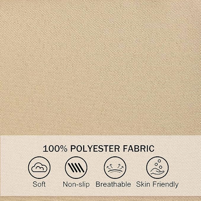 Outdoor Seat Cushions, Water-Resistant Stain-Resistant Weather Resistant Outdoor Chair Cushions Square Corner Patio Chair Cushions Set of 2, 18.5"x18.5"x2.7",Beige