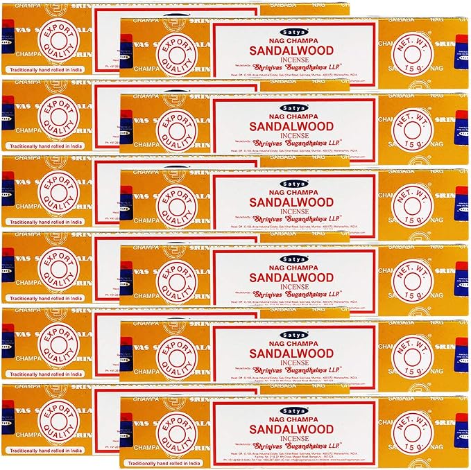 Sandalwood Incense Sticks - Total 180 Insence-Sticks and Incense Stick Holder Bundle Insence Insense Satya