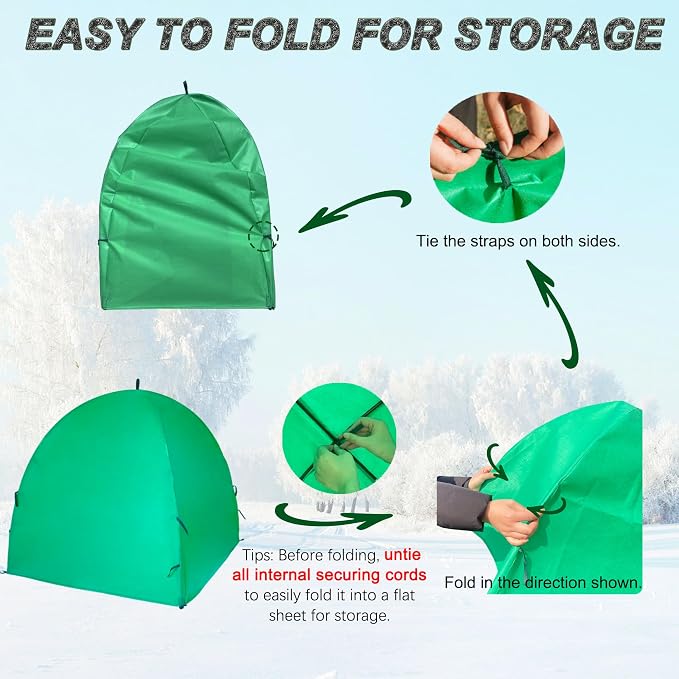 59″*59″*60″ Large Winter Plant Warm Covers with Air Hole for Raised Bed- Warm Tent Freeze Protection Humidity Domes for Germination, Seedling Propagation Protecting Plants from Animals