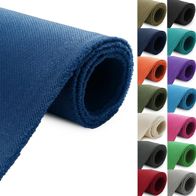 Thickened Waterproof Canvas Fabric by The Yard, 1200D 58" W Outdoor Upholstery Material Heavy Duty Fabric Water Resistant Sewing Material for Chair Patio Cushion Purse Bag, 3 Yard Ocean Blue