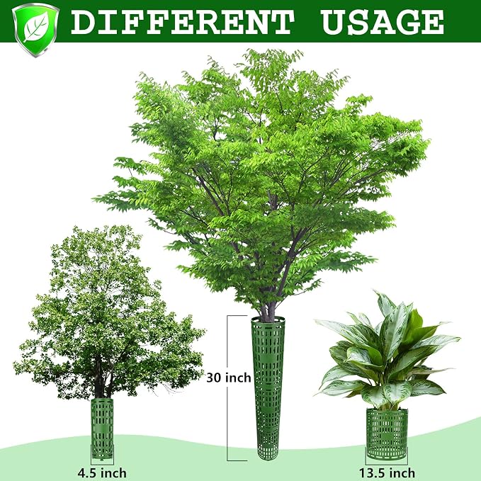 YGAOHF Tree Trunk Protector - 15 Pack Plant and Tree Guard Protector, Expandable Tree Bark Protector, Great Protection from Trimmers, Mowers, Animals (Green)