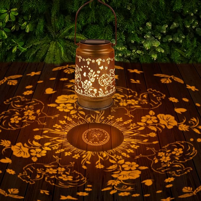 Chicken Solar Lanterns Outdoor Waterproof, Rooster Gifts for Women Men Farmhouse Lovers Hanging Solar Lights for Outside, Decorative Light for Garden Patio Porch Yard Decor