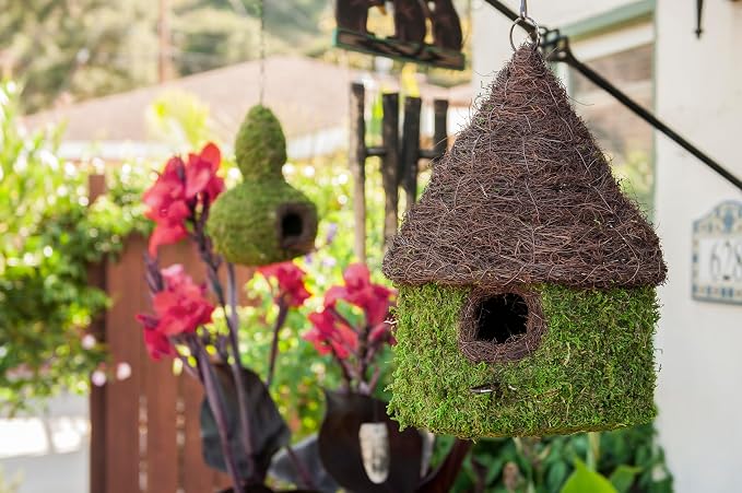 SuperMoss (56013) Bungalow Birdhouse with Chain, 11 by 15-Inch, Fresh Green