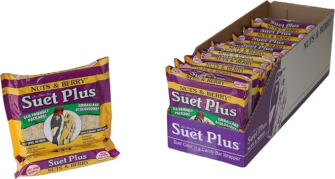 Wildlife Sciences High Energy Bird Suet Cake 12 Packs (Nuts and Berry Blend)