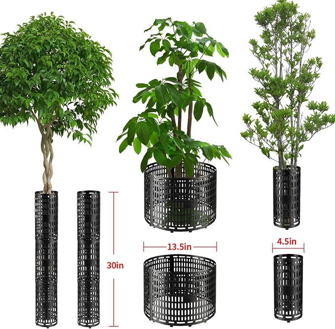 YGAOHF Tree Trunk Protector, 7 Pack Tree Trunk Protector Guard, Heavy Duty Expandable Tree Wrap, Black Tree Protectors from Trimmers, Mowers, Animals, Perfect for Saplings and Fruit Trees