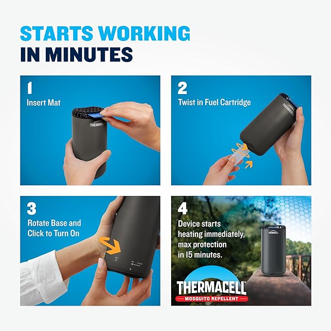 Thermacell Mosquito Repellent Refills; Compatible with Any Fuel-Powered Thermacell Repeller; Highly Effective, Long Lasting, No Spray, No Scent, No Mess; 15 Foot Zone of Mosquito Protection