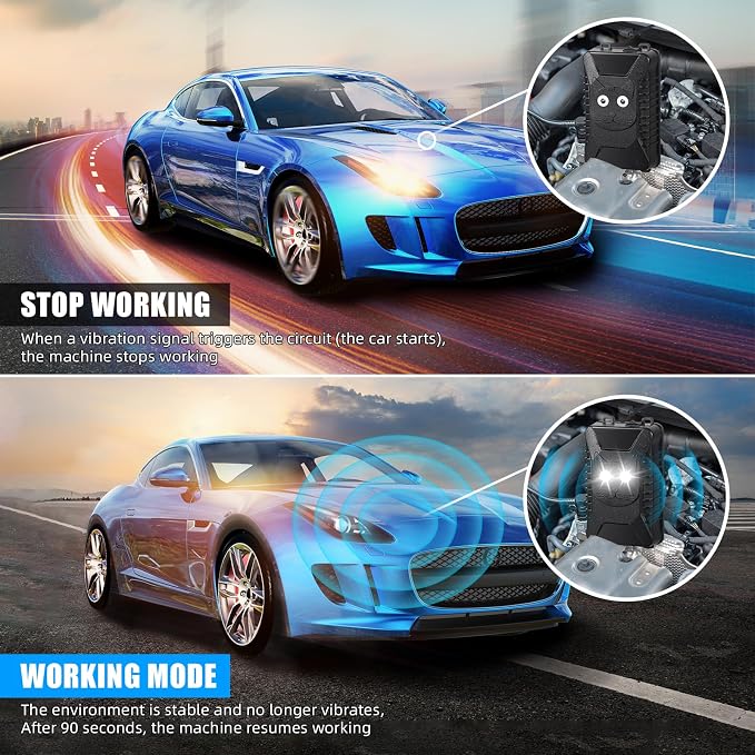 Upgraded Rodent Repellent for Car Engines Ultrasonic Mouse Deterrent for Rat Mice Squirrels Battery Operated Car Rodent Repellent Under Hood Rat Deterrent for Attic Barn Garage Indoor Outdoor,2 Pack