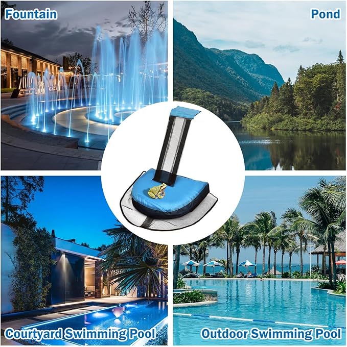 2 Pcs Pool Animal Saving Escape Ramp, Frog Saver for Swimming Pool Critter, Pool Rescue Tool for Frogs, Reduces Frogs Maintenance Accessories (Light Blue)
