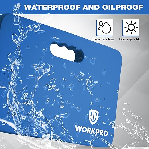 WORKPRO Extra Thick Kneeling Pad, Soft NBR Foam Cushioning for Knee, Large Foam Kneeler Mat for Gardening, Bathing Baby, Exercise, Workout Supplies, 17.5 x 11 x 1.5 in, Blue
