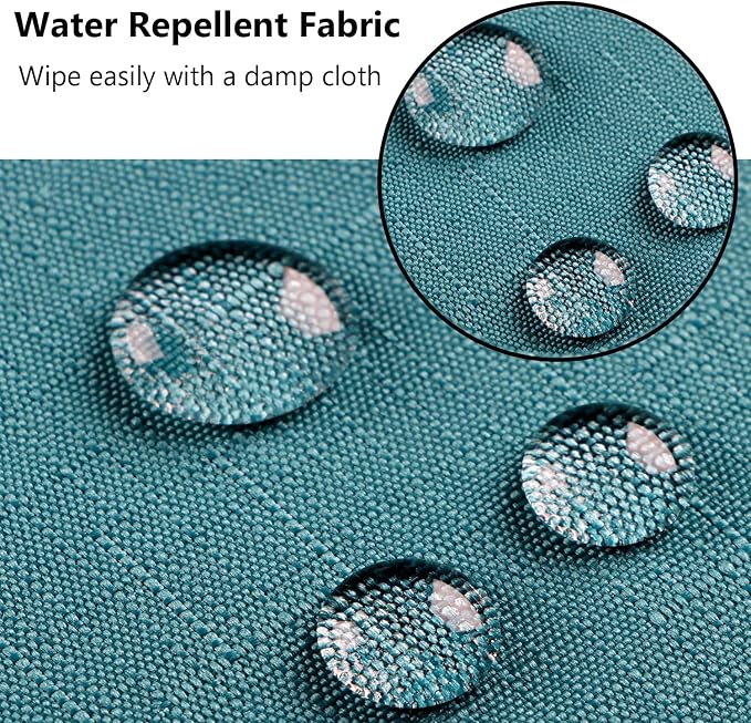 Patio Seat Cushion Covers,Washable Slip Covers Replacement,Waterproof Outdoor Furniture Chair Cushion Pillow Seat Cover for Couch,Garden,Sofa,Teal,22"×22"×4"(4 Covers Only)