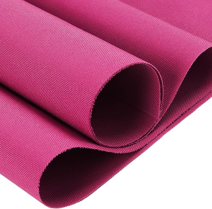 Thickened Waterproof Canvas Fabric by The Yard, 1200D 58" W Outdoor Upholstery Material Heavy Duty Fabric Water Resistant Sewing Material for Chair Patio Cushion Purse Bag, 10 Yard Hot Pink