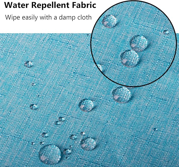 Patio Seat Cushion Covers,Washable Slip Covers Replacement,Waterproof Outdoor Furniture Chair Cushion Pillow Seat Cover for Couch,Garden,Sofa,Aqua,24"×24"×4"(4 Covers Only)
