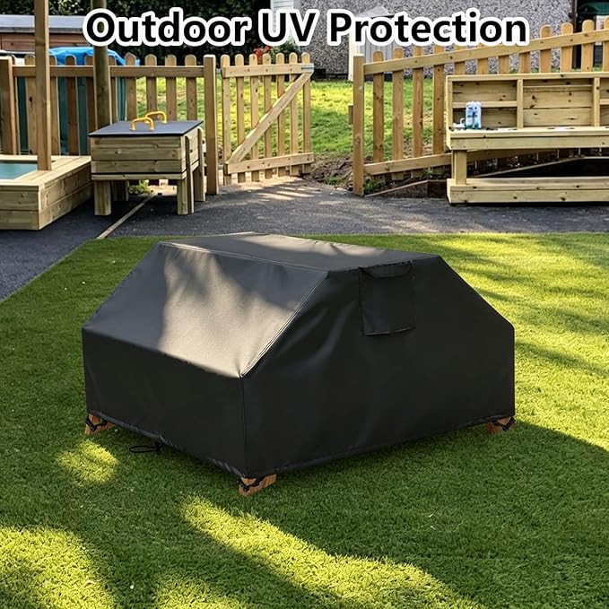 Waterproof Kids Picnic Table Cover for 3-in-1 Sand & Water Activity Table, Kids Outdoor Table Cover for Toddler Wood Outdoor Convertible Water Activity Table Weatherproof Protection