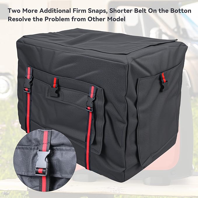 Outdoor Generator Cover While Running Universal Portable Generator Tent for Most Generators Up to 4000W, 21.7 x 13.8x17.4 inches,Can Be Rolled Up and Opened All Around, Black