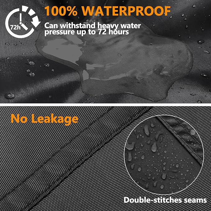STARTWO Patio Furniture Covers Waterprpoof, Tear Resistant Rectangular Outdoor Furniture Set Cover for Table Chairs and Sectional Sofa, 111"L x 74"W x 28"H