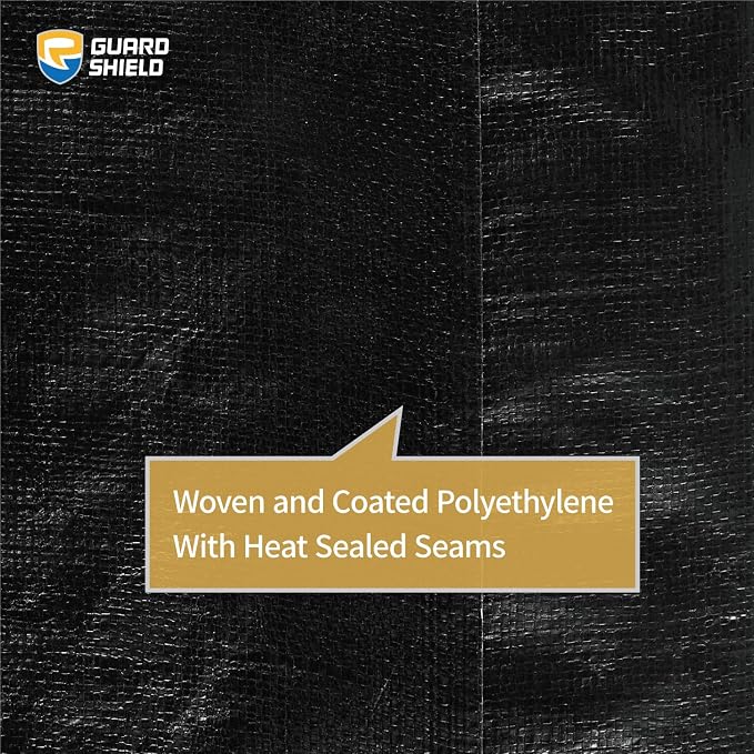 GUARD SHIELD Round Tarp Waterproof Heavy Duty Black 24 Feet Cover Outdoor Inflatable Pool Ground Cloth Tarps for Under Pool