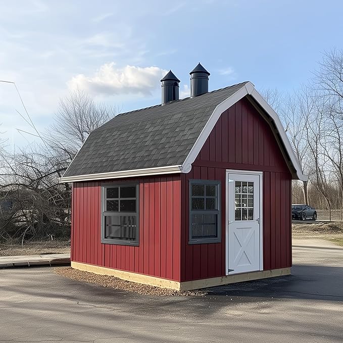 WRISIN 2 Pack Shed Windows 24" W x 27" H Flush Mount, Black Household Windows for Playhouses, Barns, Chicken Coop