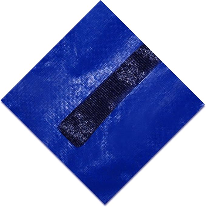 Blue Wave Gold 15-Year 20-ft x 44-ft Rectangular In Ground Pool Winter Cover | Solid polyethylene, black underside, heat-sealed seams, grommets, cable, winch, 5-ft overlap, 15-yr support, blocks debris