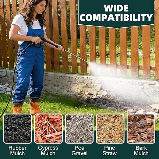 JDiction Mulch Glue for Landscaping - 1.3 Gallon Intertek Certified Safe Rock Glue, 10X Mega Strength Gravel Binder for Rubber Mulch, Pebbles & Stone, No White Residue, Water Permeable, Lasts 2 Years