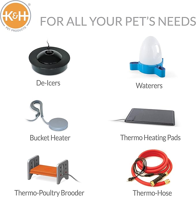 K&H Pet Products Super Ice Eliminator Bird Bath Heater, Safety Listed Submersible Bird Bath Deicer for Wild Birds Outside in Winter, Energy Efficient, Paintable Enamel, Automatic - Natural Rock 80W